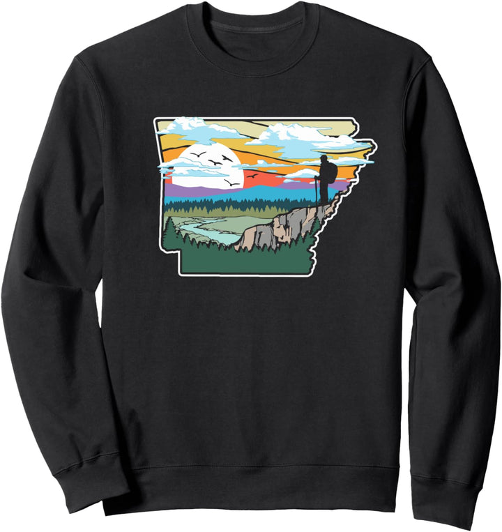 Arkansas Outdoor & Nature State Pride Illustration Sweatshirt