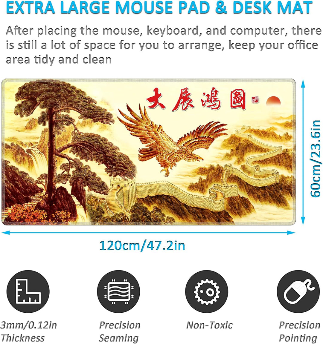 LL-COEUR Grosse Gaming Laptop Mauspad PC Tastatur Mausmatte XXL Schreibtischunterlage Büro Desk Pad