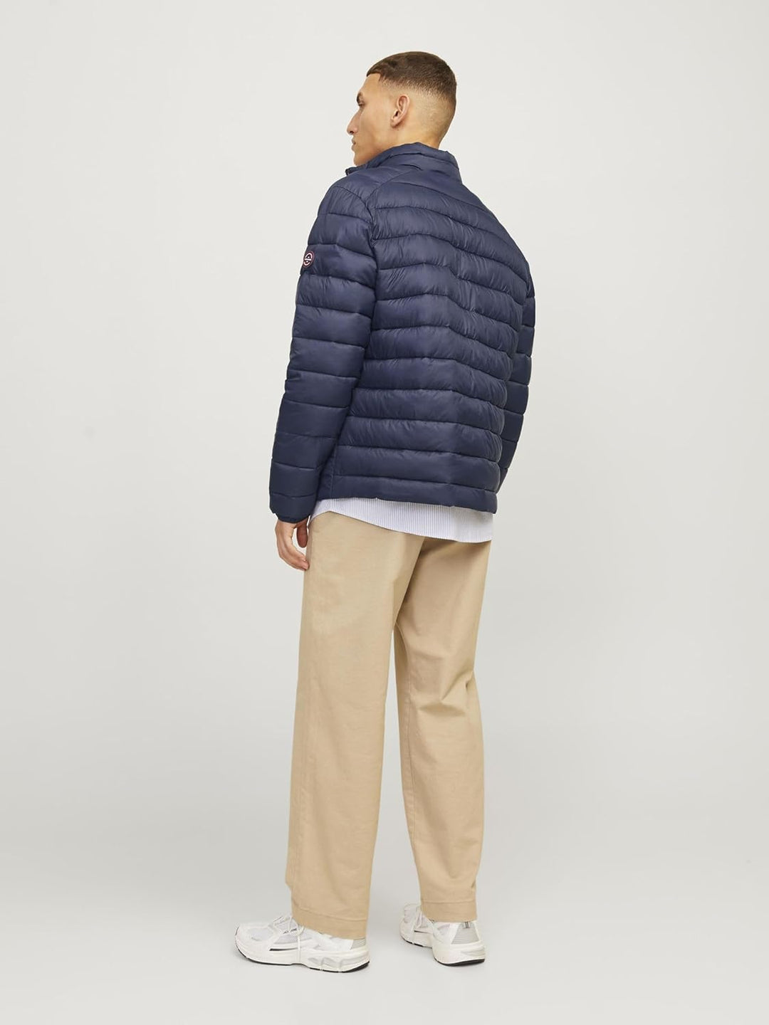 JACK & JONES Herren Jwhwing Hood Puffer Winddichte Jacke M Navy Blazer, M Navy Blazer/Detail:true Re