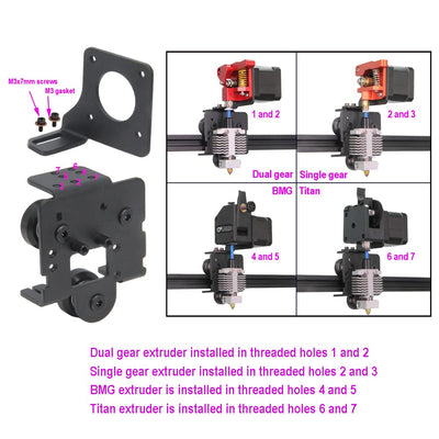 Befenybay Aufrüstung Direkte Extruder-Stützplatte Einfacher Druck Flexibel Filament für Creality End