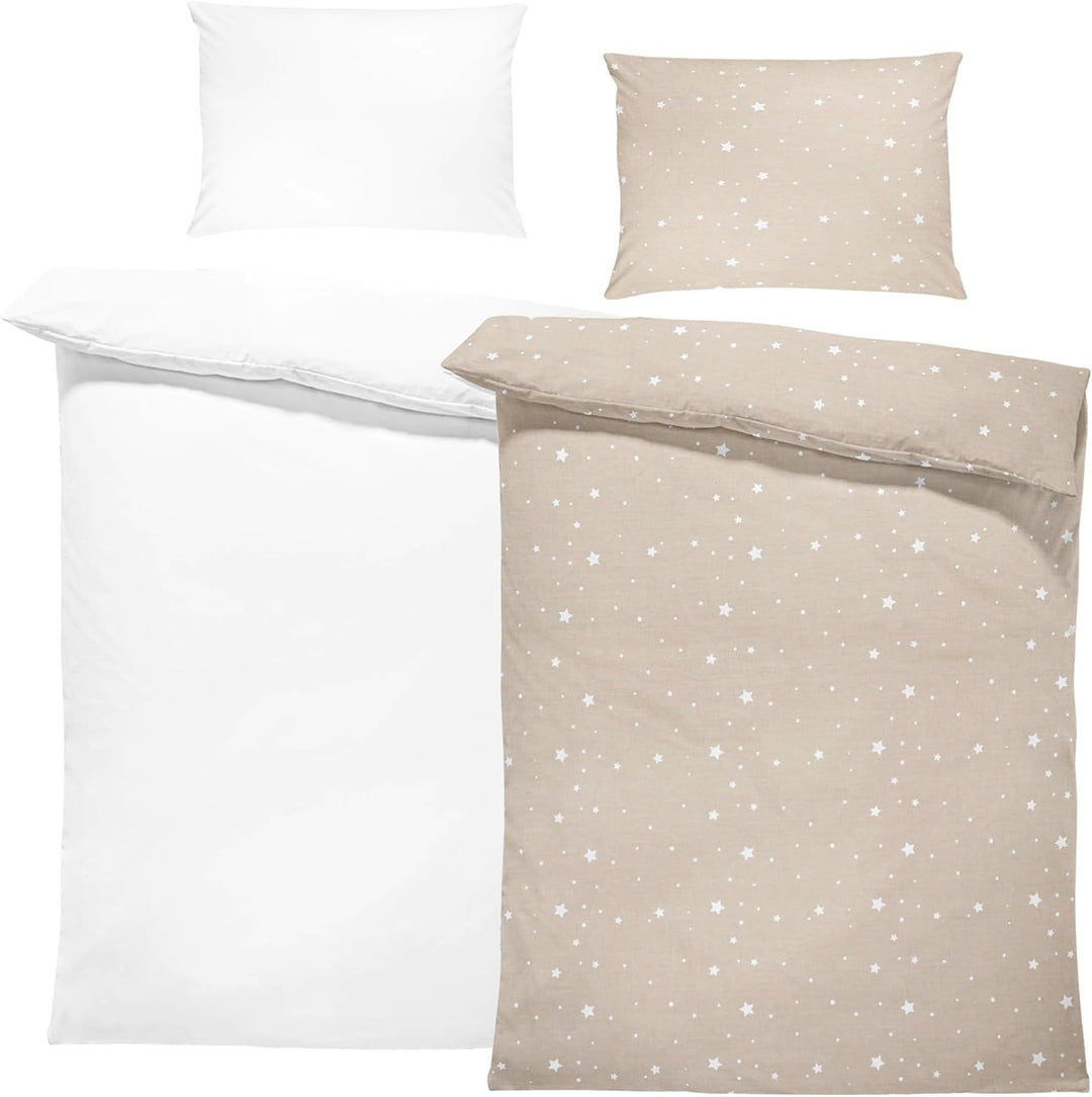 Kinderbettwäsche Baby Bettwäsche 90x120cm aus Baumwolle - Kinder Set von Duvet Cover und Kissenbezug