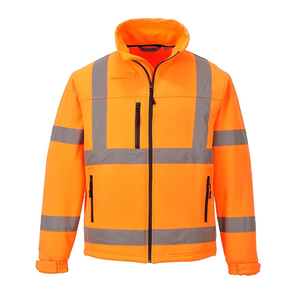 Portwest Klassische Hi-Vis Softshell-Jacke (3L), Grösse: XXXL, Farbe: Orange, S424ORRXXXL Size 3X-La