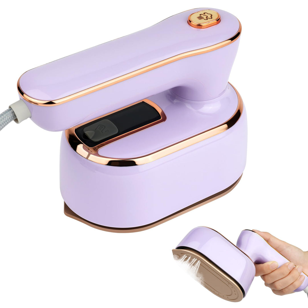 AUAUY Dampfbügeleisen Mini, 1000 W Faltbares Tragbares Reisebügeleisen, Handbügelmaschine mit 100 ml