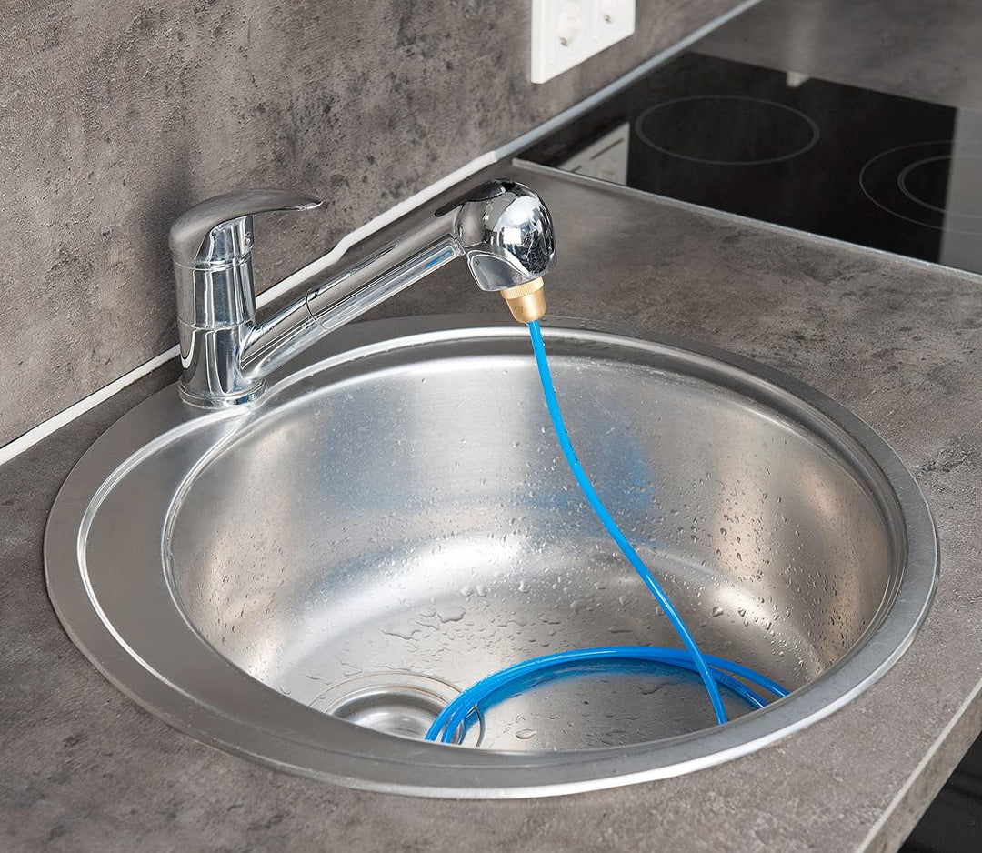 AGT Hochdruck Rohrreiniger: Hochdruck-Abflussreiniger für M22, M24 &amp; 1/2 Zoll, mit Dichtungen, 2 m (