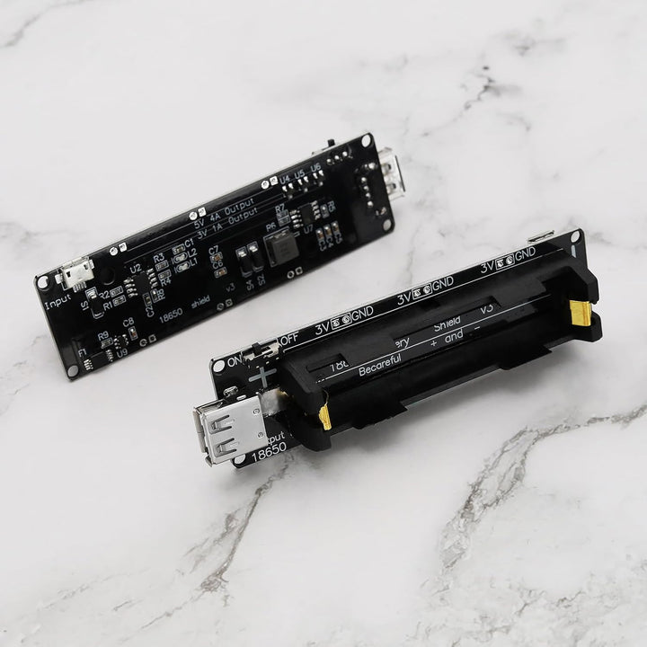 2 Satz 18650 Lithium Li-Ionen Akku Erweiterungsschild 5V-3V Micro USB Modul 600mA 3V/1A 5V/3A mit La