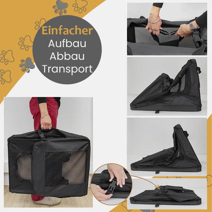 Faltbare Hundebox Transporttasche Transportbox Auto für Katze Hunde Grosse Kleine Box Bag Bed Decke