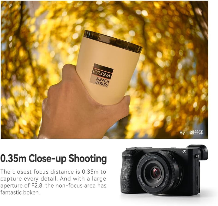 TTARTISAN AF 27mm F/2.8 E APS-C Fester Fokus Linse für Sony E-Bajonett A6000 A6100 A6300 A6500 ZV-E1