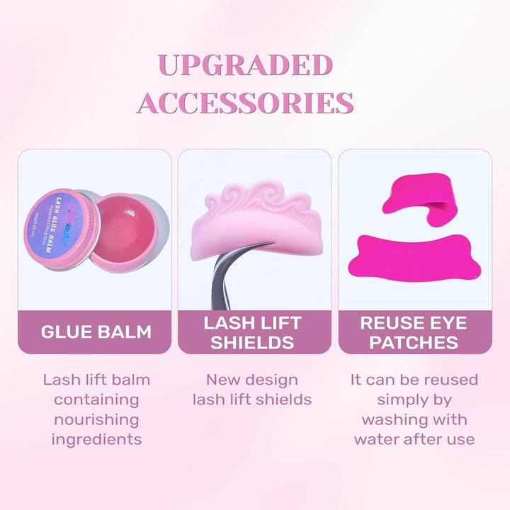 Libeauty Wimpernlifting Set, Lash Lifting Set und Lash Lift Kit mit Open-Eye Wimpernlifting Pads, Au