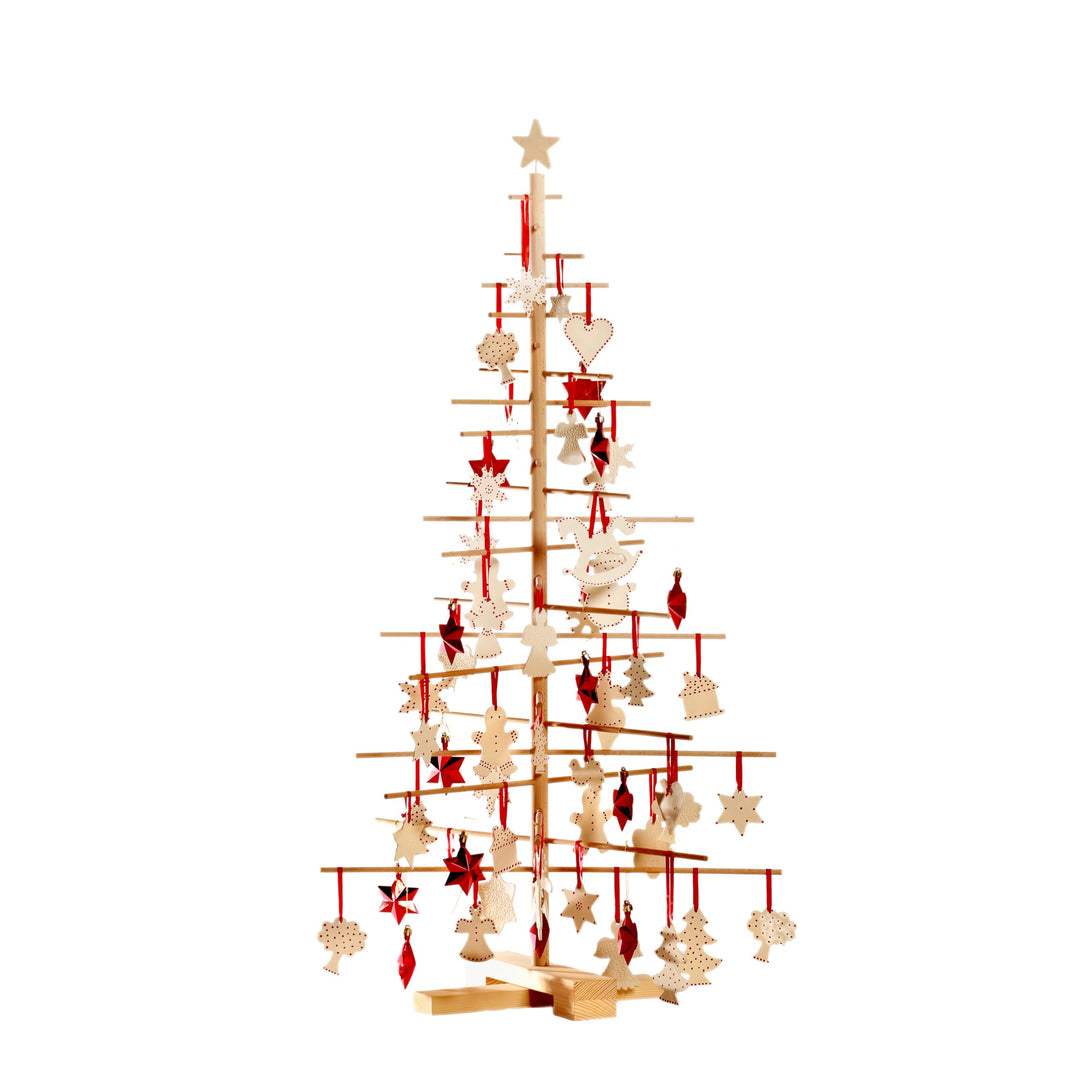 xmas3 M-125 cm Weihnachtsbaum aus Holz, Natural, 68 x 68 x 125