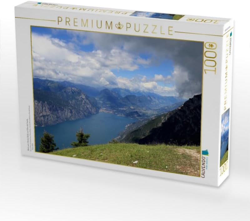 CALVENDO Puzzle Blick vom Monte Baldo auf Riva del Garda 1000 Teile Lege-Grösse 64 x 48 cm Foto-Puzz
