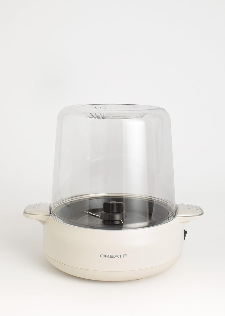 CREATE/POPCORN MAKER STUDIO/Popcornmaschine mit Butterschmelzer Cremeweiss/einfache Bedienung, bis z