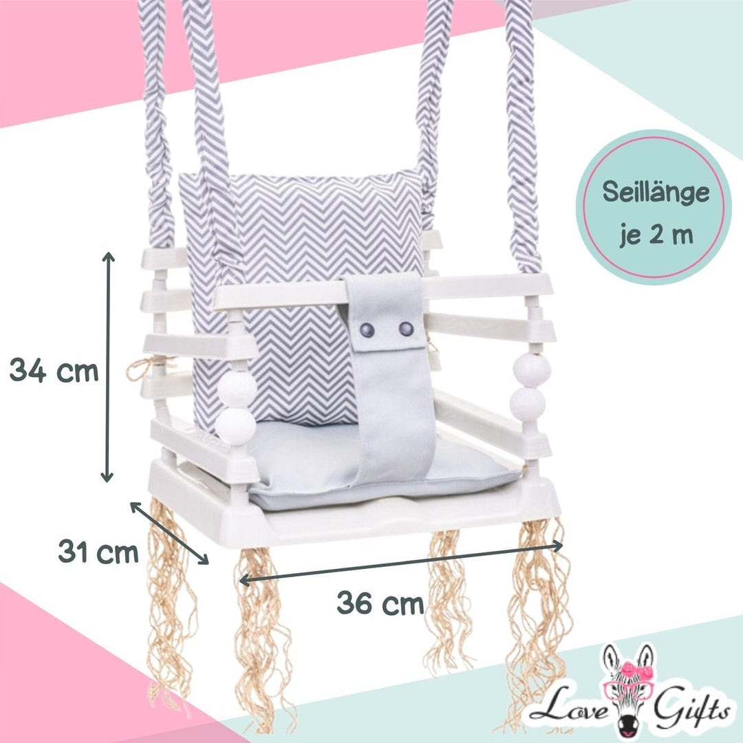 Love Gifts® Schaukelsitz Outdoor - Babyschaukel/Kinderschaukel - Schaukel für Garten, Zimmer oder Ki