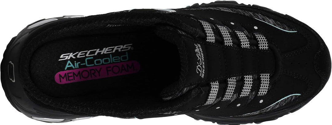 Skechers Damen Sabot D´Lites Scene Setter 37 EU Weit Schwarz Aqua, 37 EU Weit Schwarz Aqua