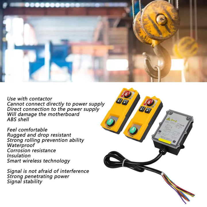 Industrial Hoist Cran Remote Control Wireless Waterproof Electric Lift Hoist Radi Transmitter Receiv
