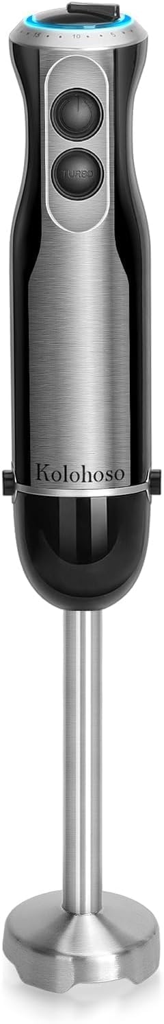 1000W Stabmixer, Pürierstab mit 20 einstellbaren Geschwindigkeiten und Turbo-Modi, Stabmixer Set mit