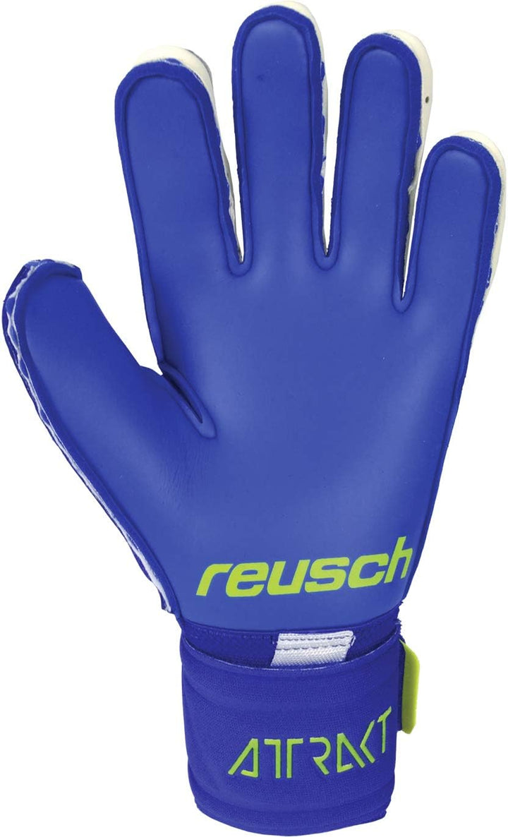 Reusch Unisex – Erwachsene Attrakt Duo Torwarthandschuh 9 deepblu/safe yell/dep blu, 9 deepblu/safe
