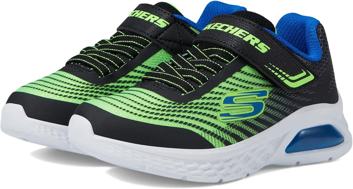 Skechers Jungen 403930l Bblm Sneaker 30 EU Black Synthetic Lime Textile Blue Trim, 30 EU Black Synth
