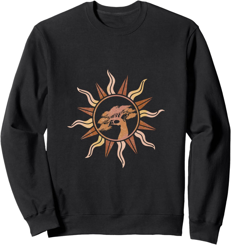 Abstrakte Baumkunst | Sonne Geometrisch Sweatshirt