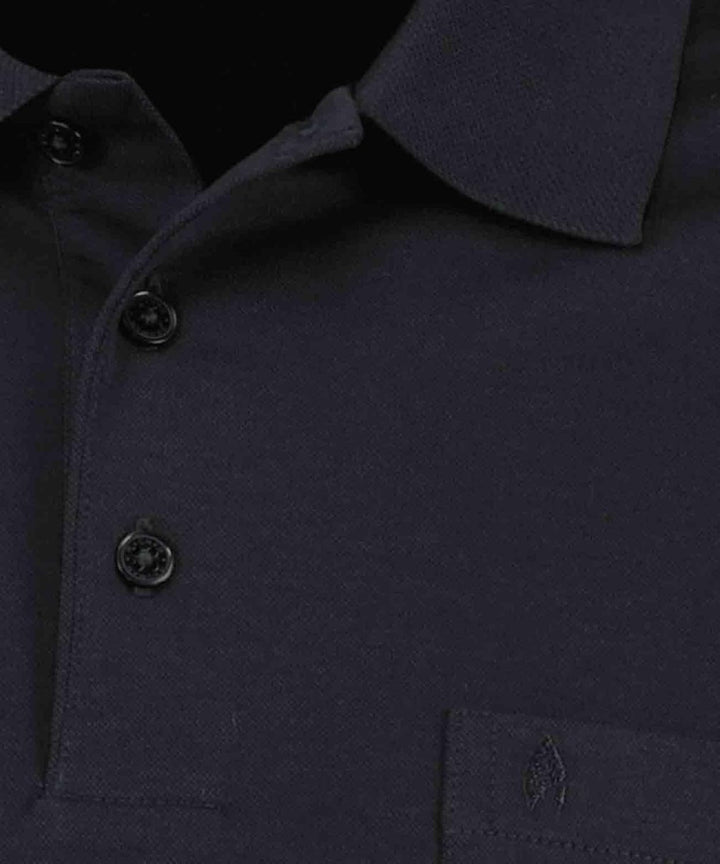 RAGMAN Herren Softknit-Polo mit Brusttasche, Langarm S Schwarz-009, S Schwarz-009