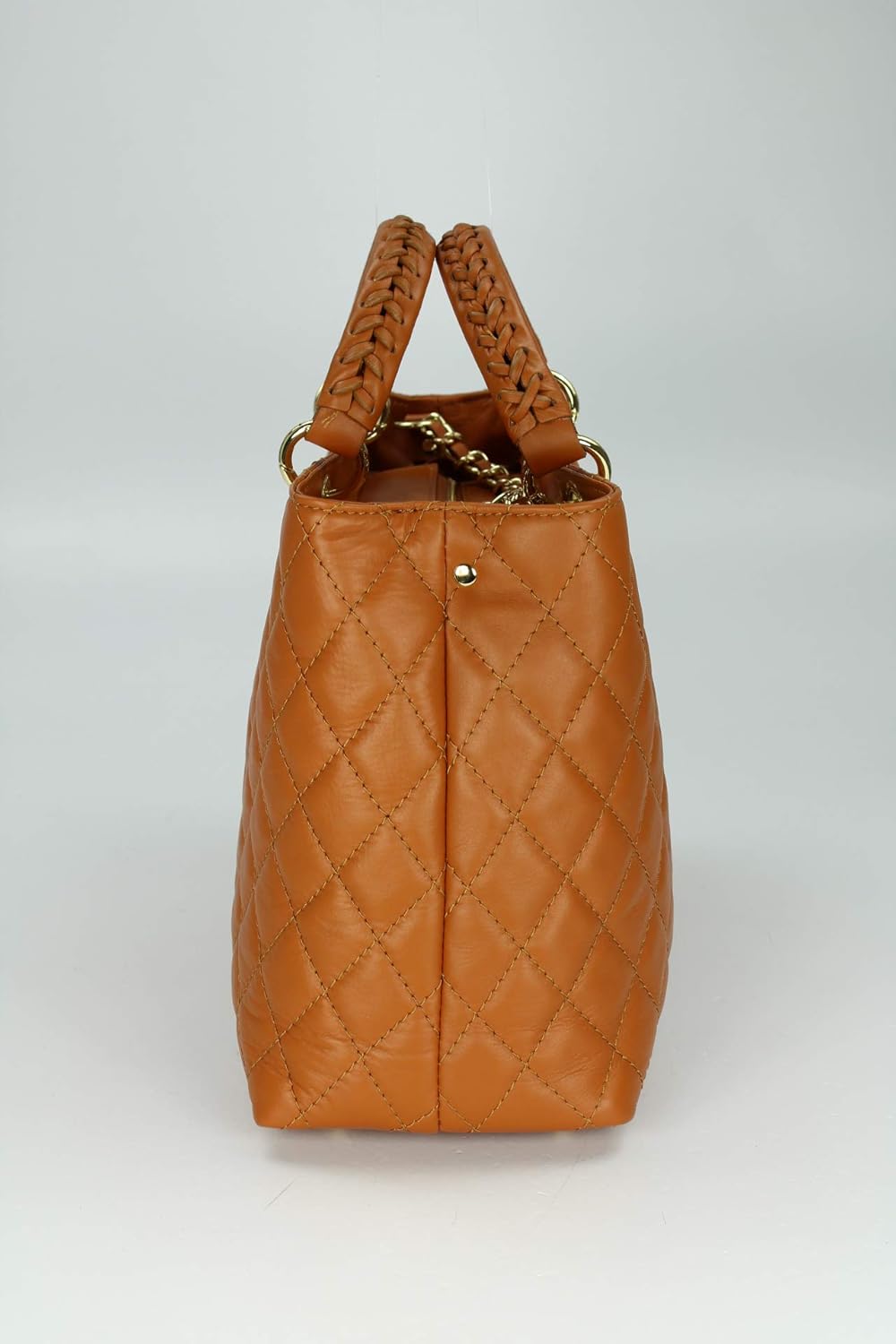 Belli edle italienische Echt Nappa Leder Damentasche Henkeltasche Umhängetasche gesteppt - 34x25x17