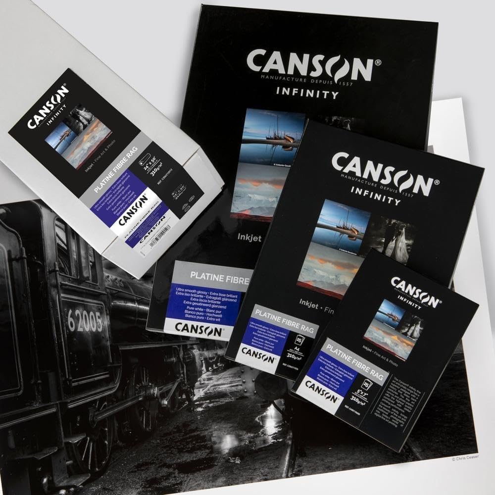 Canson 206211036 Platine Fibre Rag Box, Photopapier, A4 Weiss, A4