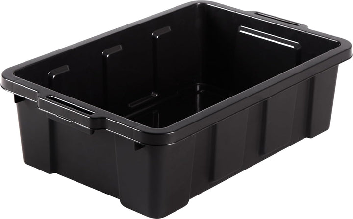Iris Ohyama Heavy Duty Organisation Boxes, 25L, 6er-Set, Rot, Kompakt, Robust, Stapelbar, Aufbewahru
