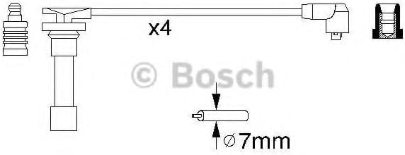 Bosch 0986356776 - Zündleitung - 4er Set