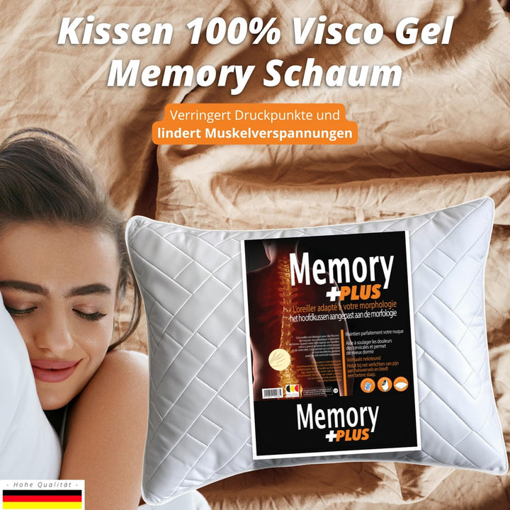 Ergonomisches Nackenkissen 40x60cm (GARANTIE) Memory Foam Kissen 40x60 Schmerzhafte Nackenschmerzen
