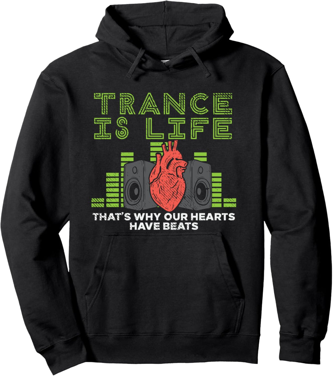Trance ist Leben Musik EDM Rave Electro Trance Musik DJ Pullover Hoodie