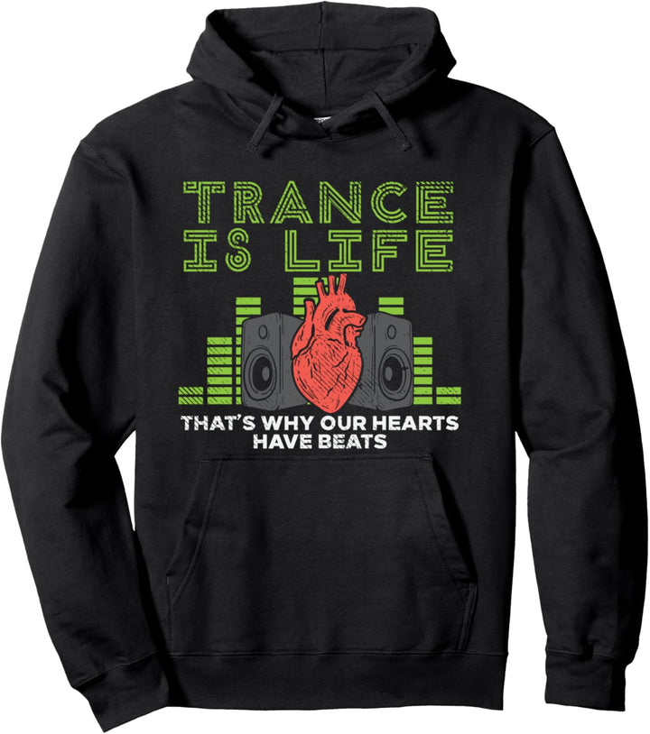 Trance ist Leben Musik EDM Rave Electro Trance Musik DJ Pullover Hoodie
