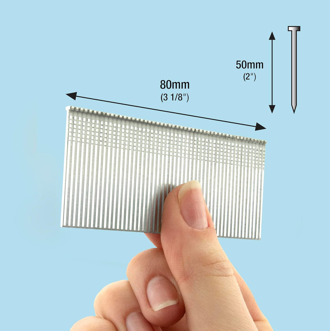 Tacwise 0298 Typ 16G / 50 mm Verzinkte Nägel, Packung mit 2500 Stück 16G/50mm Silber, 16G/50mm Silbe