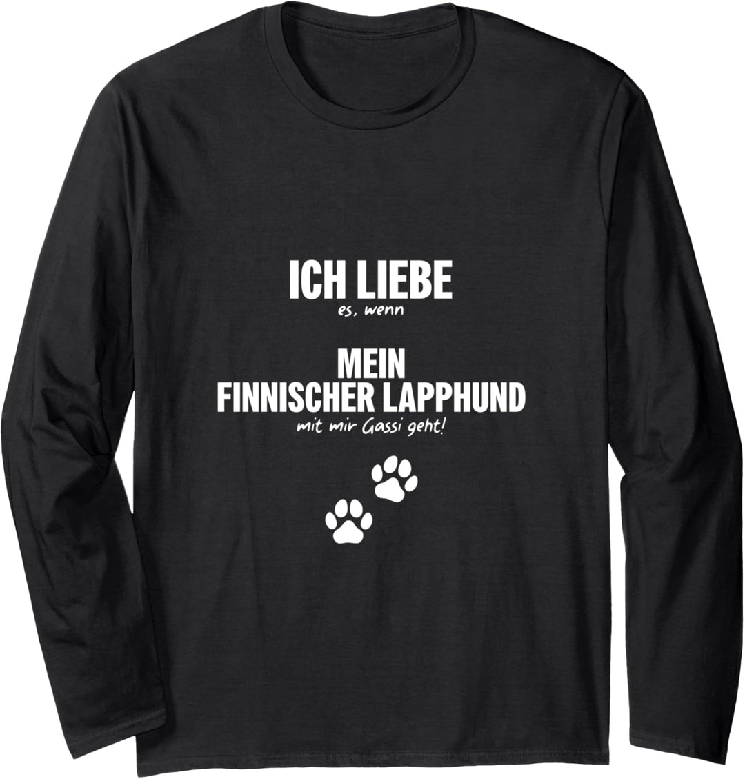 Ich liebe (es, wenn) mein finnischer Lapphund Langarmshirt