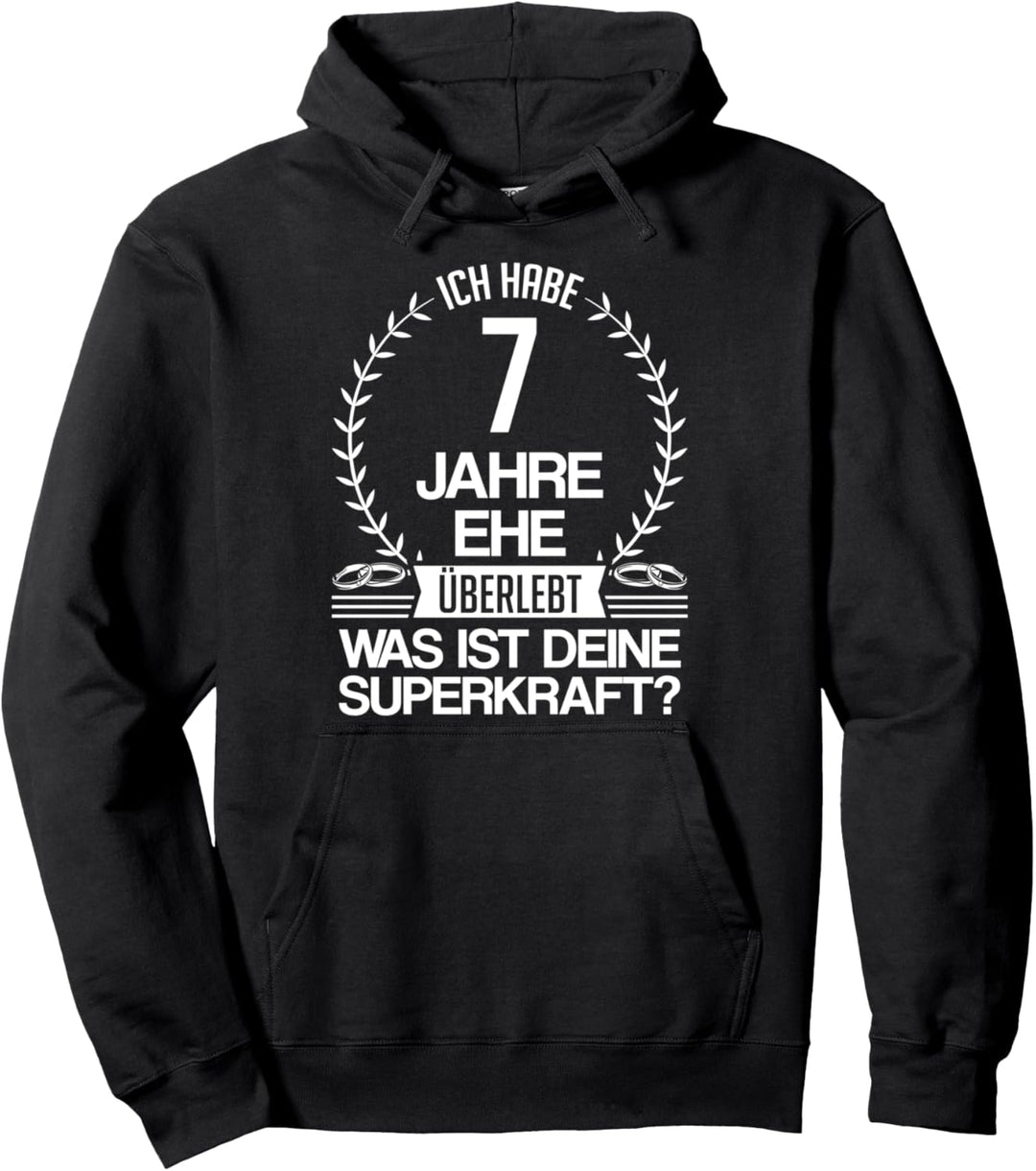 7 Jahre Ehe 7.Hochzeitstag Geschenk Pullover Hoodie