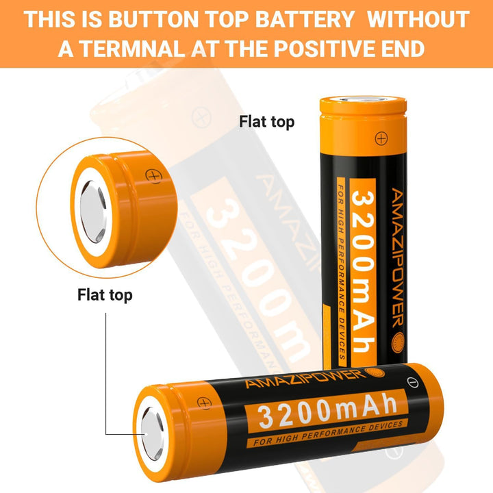 3,7 Volt Wiederaufladbarer Akku，3200mAh NiMH Batterie Hohe Kapazität Batterien für LED Stirnlampe,Fe