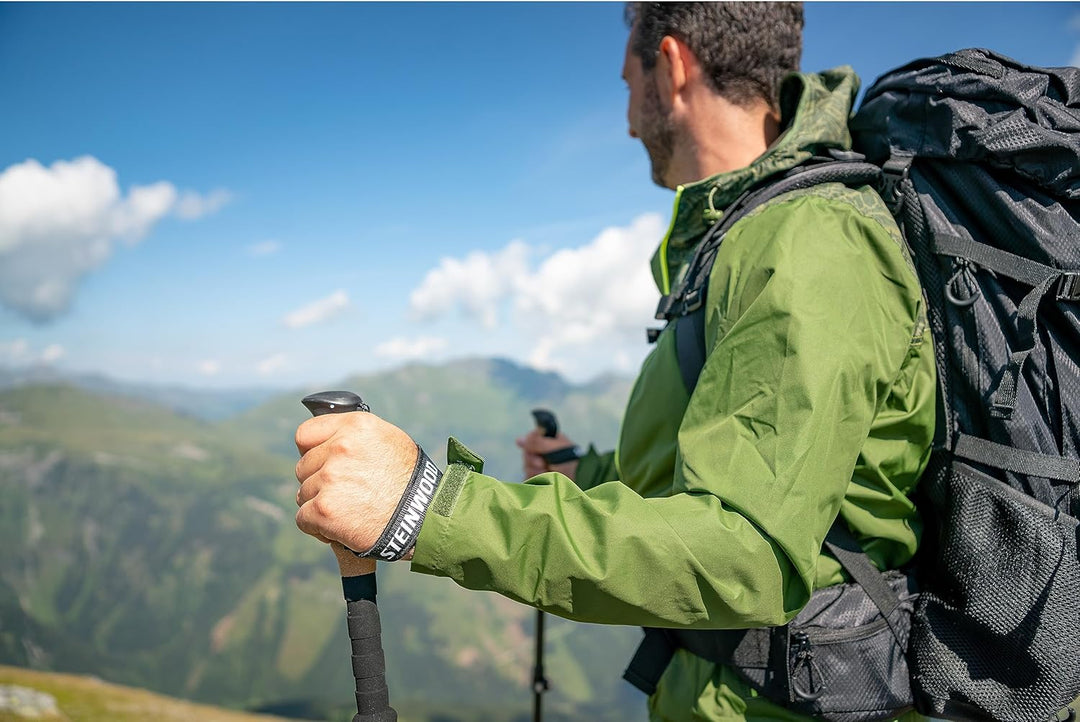 Steinwood Premium Carbon Wanderstöcke - Trekkingstöcke - extra leicht, verstellbar mit Teleskop und