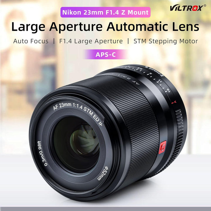 VILTROX 23mm F1.4 Z-Mount Prime Objektiv für Nikon Z fc Z7 II Z6 II Z5 Z6 Z7 Z50 (Festbrennweite, ST
