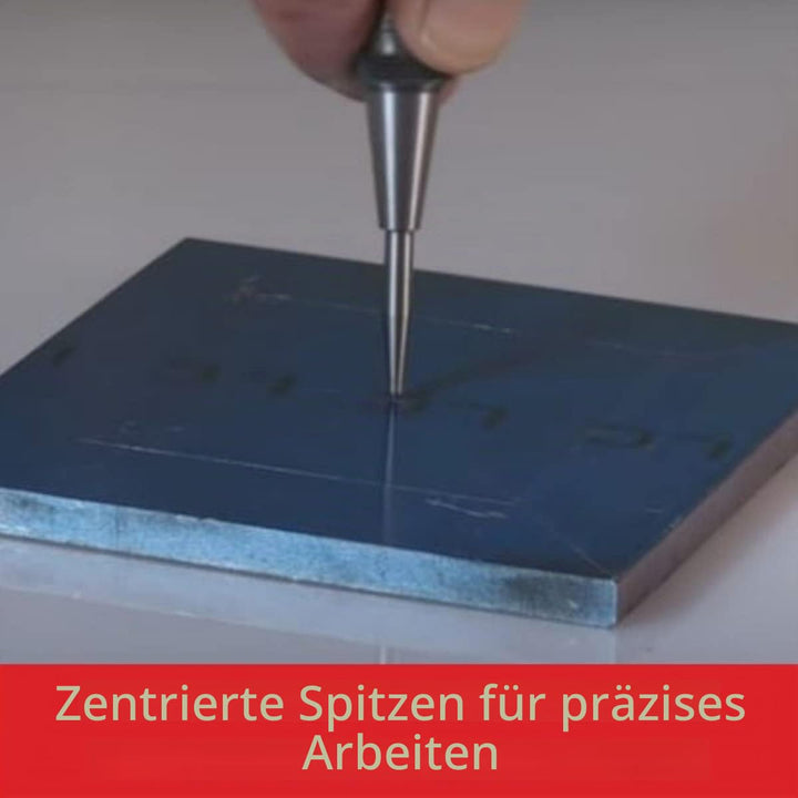 Starrett S117PC Körner Set, 1/16", 5/64", 3/32", 1/8", 5/32" Durchmesser, im Kunststoffkoffer