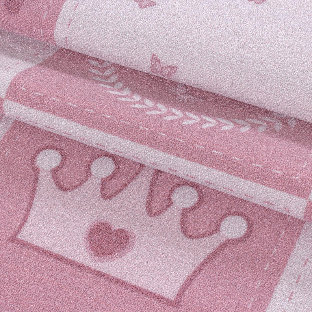 SIMPEX KinderTeppich, Prinzessin-Design, Rosa, 100 x 150 cm, Teppich für Kinder, Kinderzimmer 100 x