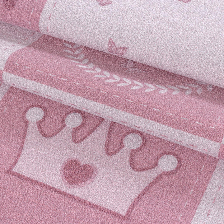 SIMPEX KinderTeppich, Prinzessin-Design, Rosa, 100 x 150 cm, Teppich für Kinder, Kinderzimmer 100 x