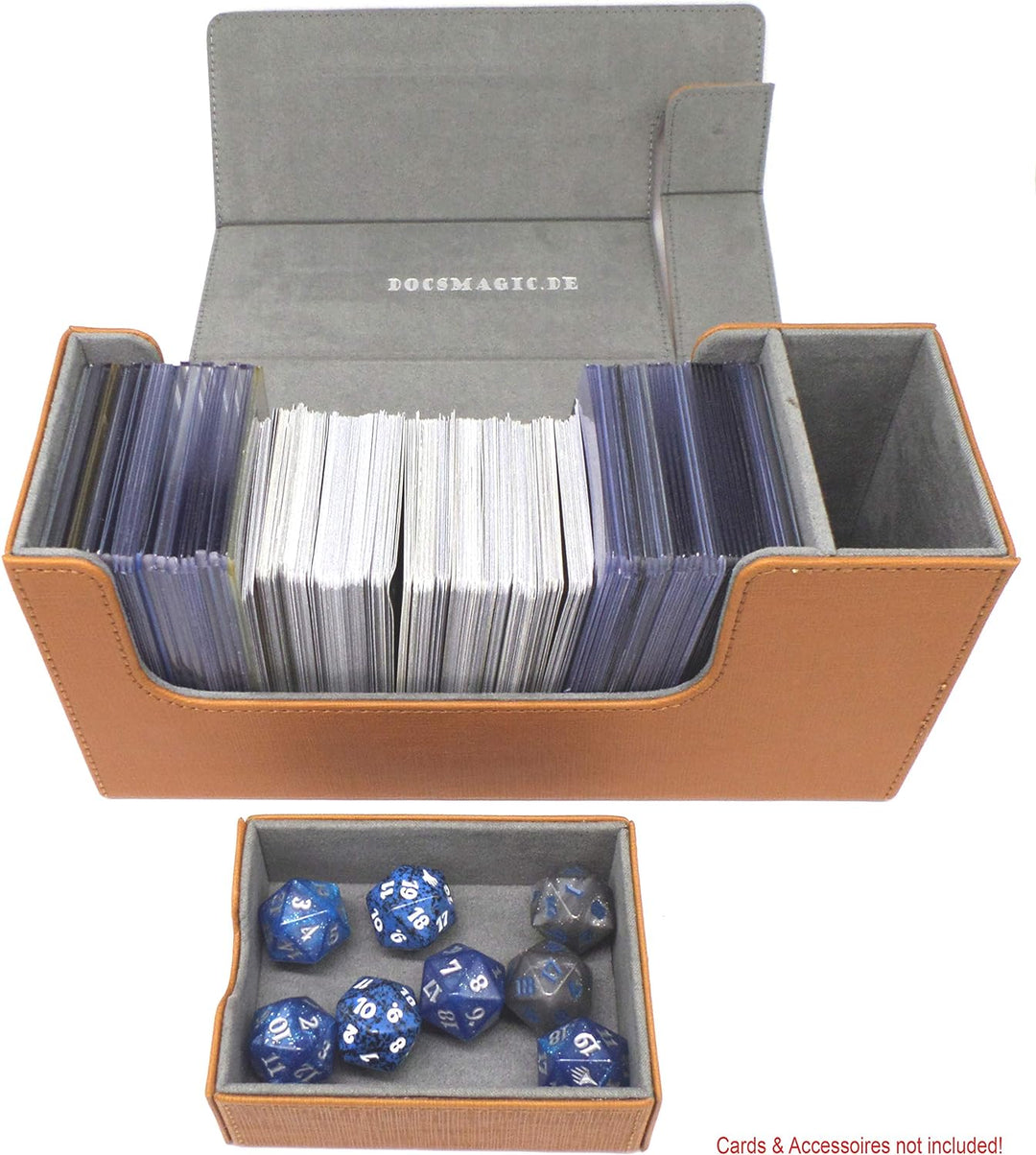 docsmagic.de Premium Magnetic Tray Long Box Gold Small + 2 Flip Boxes - Gold Small + 2 Flip Boxes Go