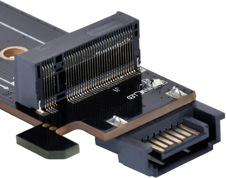 Silverstone SST-ECM28-1-x-NVMe-und-1-x-SATA-M.2-SSD zu PCIe-x4-1HE-Adapterkarte