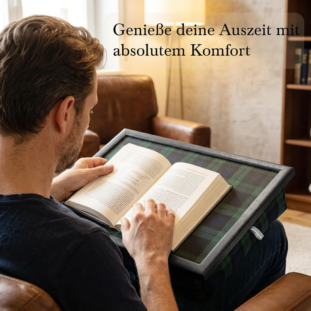 Andrews Living Kariertes Knietablett: Allover-Schottenkaro (Blackwatch) Blackwatch 1 Stück (1er Pack