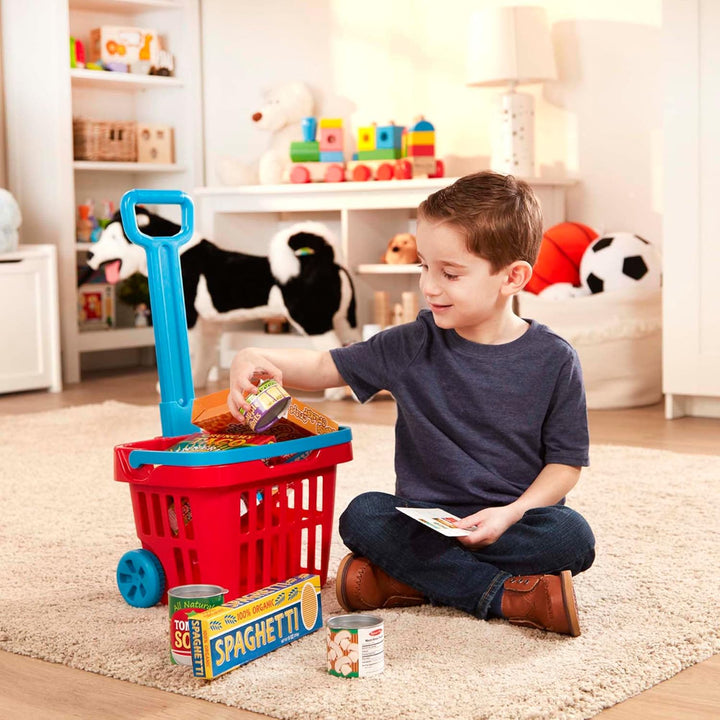 Melissa & Doug Einkaufskorb mit Zubehör, Einkaufskorb mit Zubehör