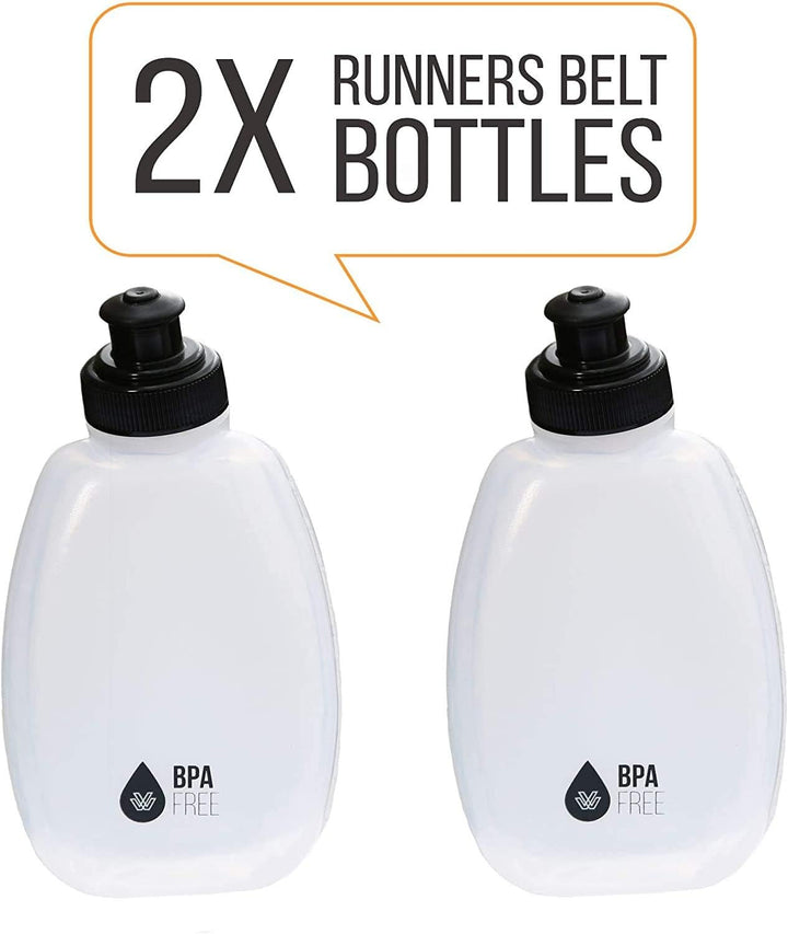 World Voyager Premium Qualität No Bounce Läufer Hydration Gürtel mit Reflektoren, Smartphone Pocket