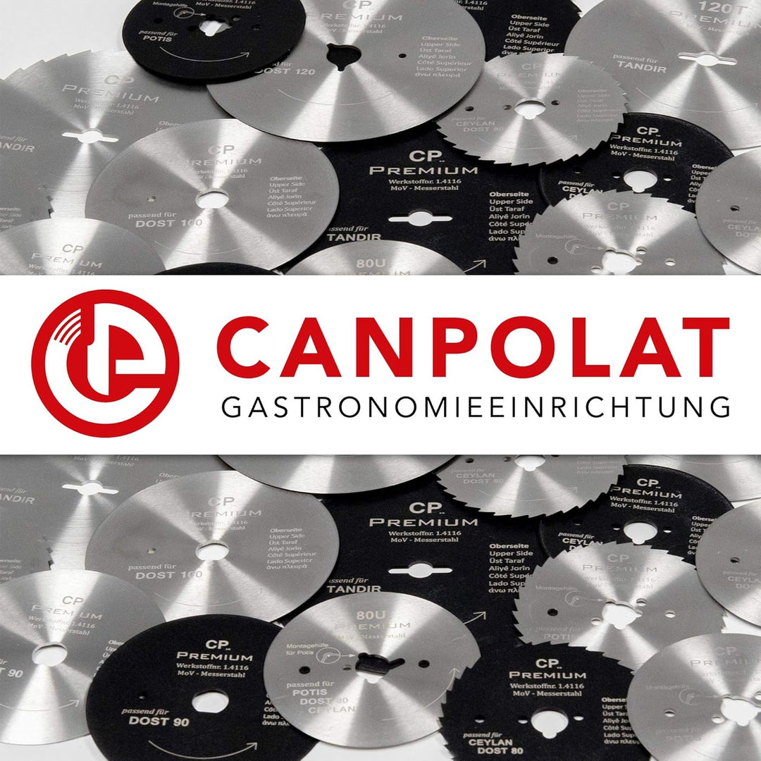 Canpolat GASTRONICS Kreismesser für Ceylan - 80 mm, glatt - Dönermesser aus Edelstahl in Premium Qua
