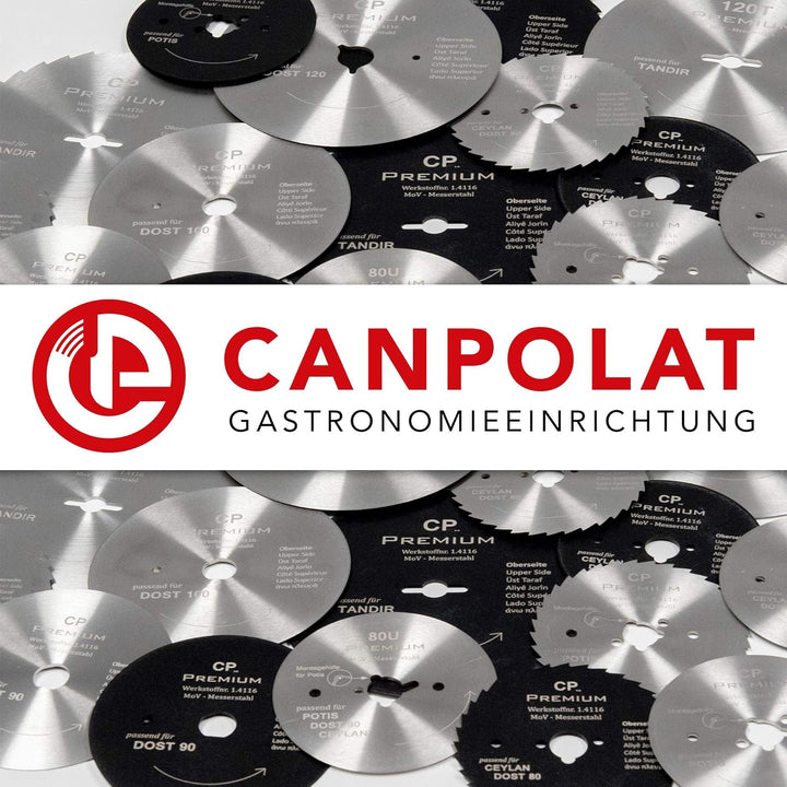 Canpolat GASTRONICS Kreismesser für Ceylan - 80 mm, glatt - Dönermesser aus Edelstahl in Premium Qua
