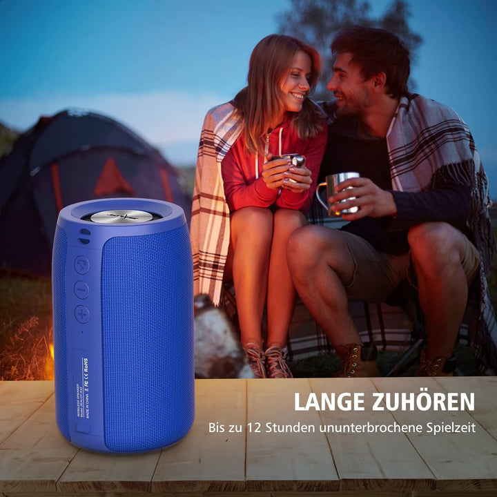 ZEALOT Bluetooth Lautsprecher,Musikbox Bluetooth mit USB/TF Karte/AUX,Bluetooth Box mit IPX5 Wasserd