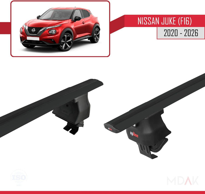 Kompatibel mit Nissan Juke 2 (F16) 2020-2026 ACE-4 Relingträger Dachträger Auto Gepäckträger Schwarz