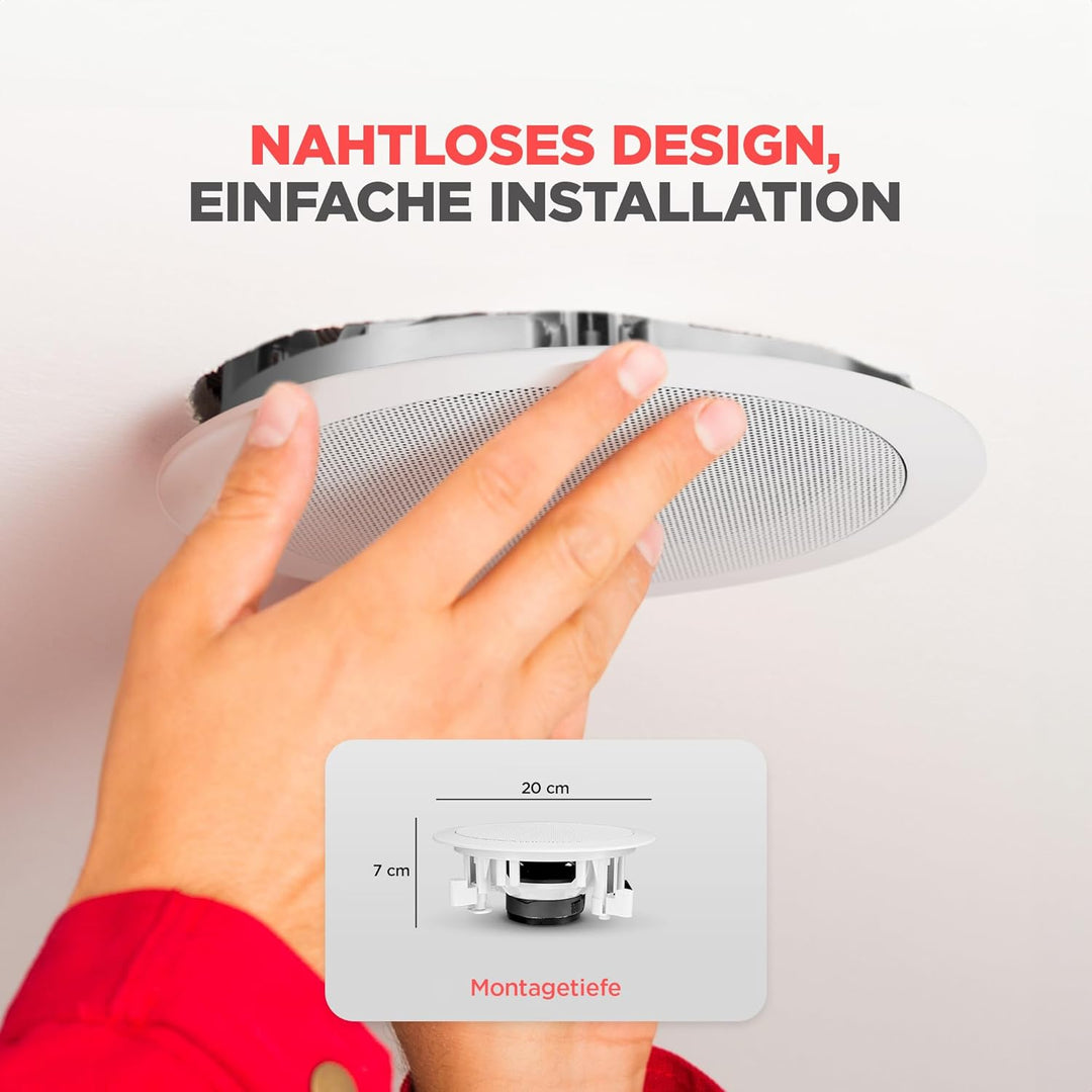 pyle Home pdic51rd 2-Zweiwege-Decken-Wandhalterung Lautsprecher System – schwarz Standard schwarz, S