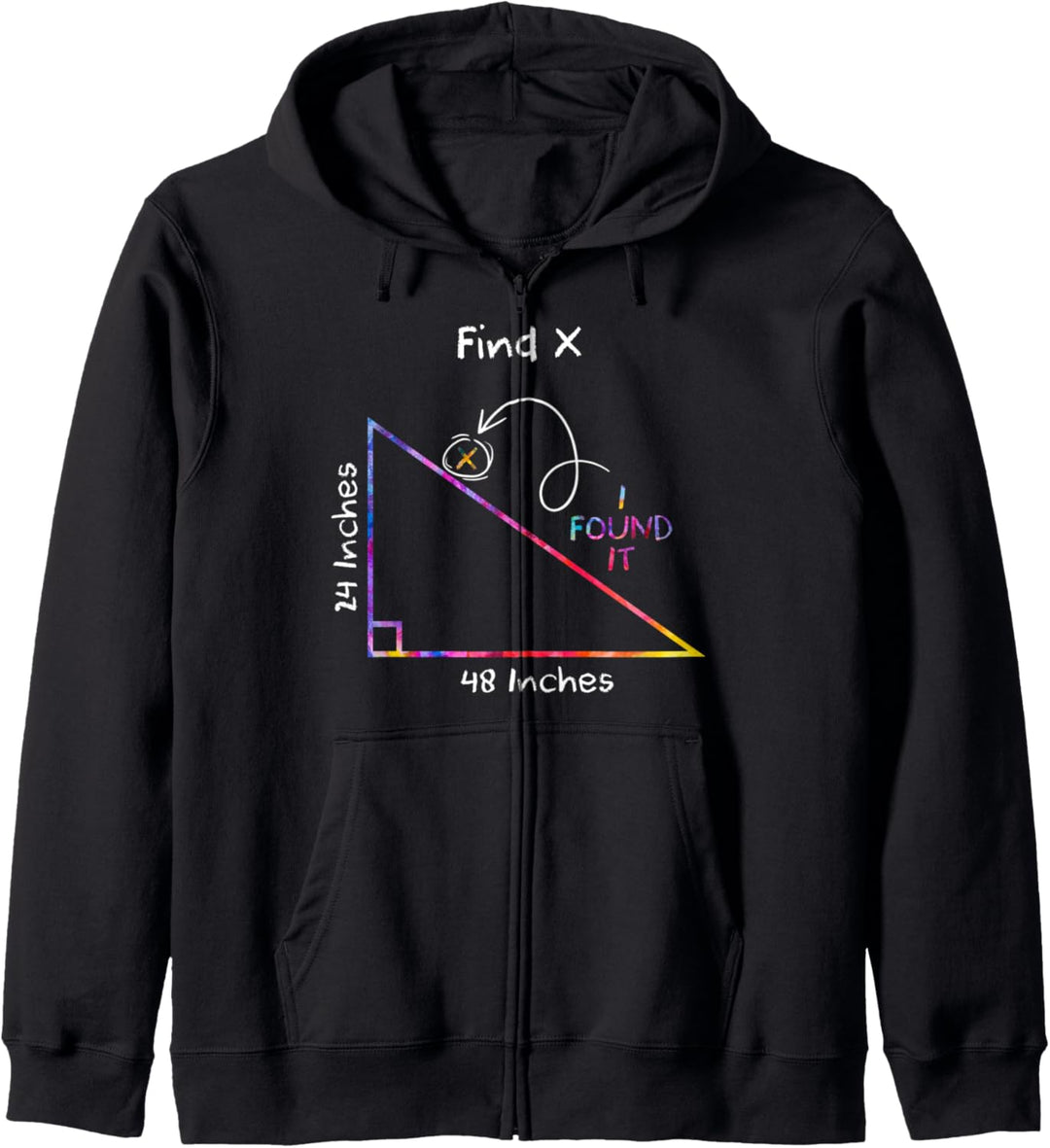 Math I Found X - Funny Math School Mathematics Pun Kapuzenjacke
